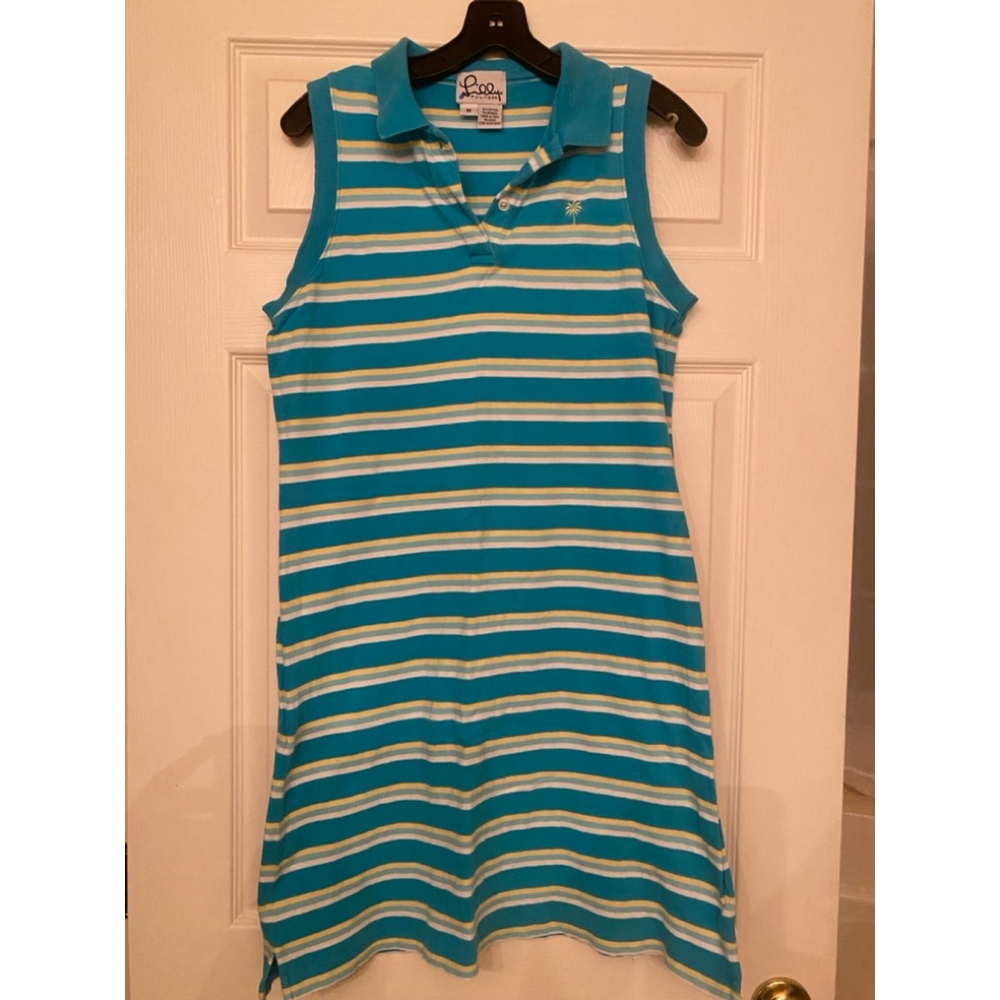 Women's Lilly Pulitzer Dress, M, Teal & Yellow